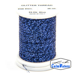 Glitter Thread Dark Blue bobina di filato per mosche camole larve chironomo per la pesca ai coregoni lavarelli agoni sarde sardelle artificiali flyfishing renken