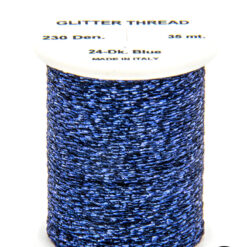 Glitter Thread Dark Blue bobina di filato per mosche camole larve chironomo per la pesca ai coregoni lavarelli agoni sarde sardelle artificiali flyfishing renken