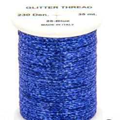 Glitter Thread Blue bobina di filato per mosche camole larve chironomo per la pesca ai coregoni lavarelli agoni sarde sardelle artificiali flyfishing renken