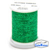 Glitter Thread Green bobina di filato per mosche camole larve chironomo per la pesca ai coregoni lavarelli agoni sarde sardelle artificiali flyfishing renken