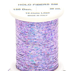 Holo Fibers Lilac bobina di filato per mosche camole larve chironomo per la pesca ai coregoni lavarelli agoni sarde sardelle artificiali flyfishing renken