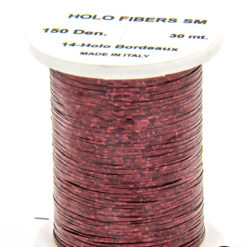 Holo Fibers Bordeaux bobina di filato per mosche camole larve chironomo per la pesca ai coregoni lavarelli agoni sarde sardelle artificiali flyfishing renken