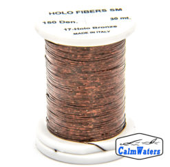 Holo Fibers Bronze bobina di filato per mosche camole larve chironomo per la pesca ai coregoni lavarelli agoni sarde sardelle artificiali flyfishing renken