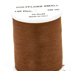 Polyfloss Small Rust bobina di filato per mosche camole larve chironomo per la pesca ai coregoni lavarelli agoni sarde sardelle artificiali flyfishing renken