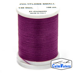 Polyfloss Small 21 Ciclamin bobina di filato per mosche camole larve chironomo per la pesca ai coregoni lavarelli agoni sarde sardelle artificiali flyfishing renken