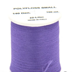 Polyfloss Small Lilac bobina di filato per mosche camole larve chironomo per la pesca ai coregoni lavarelli agoni sarde sardelle artificiali flyfishing renken