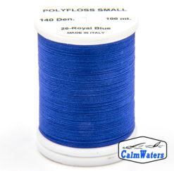 Polyfloss Small Royal Blue bobina di filato per mosche camole larve chironomo per la pesca ai coregoni lavarelli agoni sarde sardelle artificiali flyfishing renken