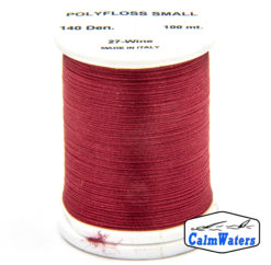 Polyfloss Small Wine bobina di filato per mosche camole larve chironomo per la pesca ai coregoni lavarelli agoni sarde sardelle artificiali flyfishing renken