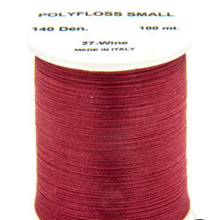 Polyfloss Small Wine bobina di filato per mosche camole larve chironomo per la pesca ai coregoni lavarelli agoni sarde sardelle artificiali flyfishing renken