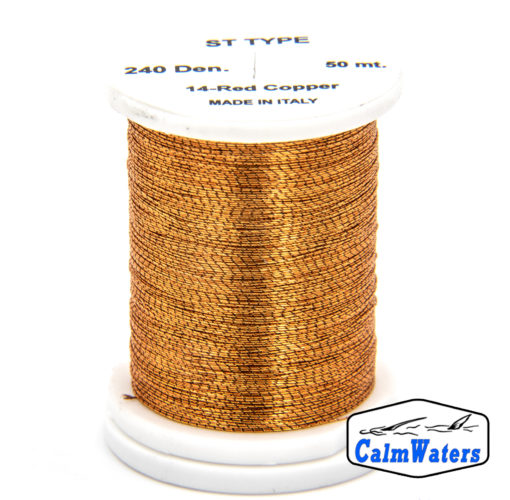 St type Red Copper bobina di filato per mosche camole larve chironomo per la pesca ai coregoni lavarelli agoni sarde sardelle artificiali flyfishing renken