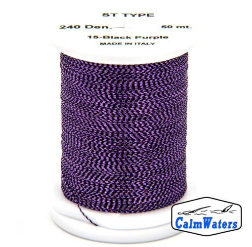 St type Black Purple bobina di filato per mosche camole larve chironomo per la pesca ai coregoni lavarelli agoni sarde sardelle artificiali flyfishing renken