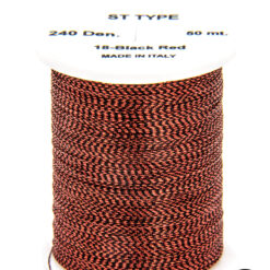 St type Black Red bobina di filato per mosche camole larve chironomo per la pesca ai coregoni lavarelli agoni sarde sardelle artificiali flyfishing renken