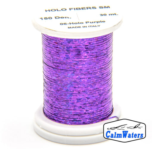Holo Fibers Green bobina di filato per mosche camole larve chironomo per la pesca ai coregoni lavarelli agoni sarde sardelle artificiali flyfishing renken