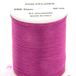 Polyfloss Ciclamin bobina di filato per mosche camole larve chironomo per la pesca ai coregoni lavarelli agoni sarde sardelle artificiali flyfishing renken
